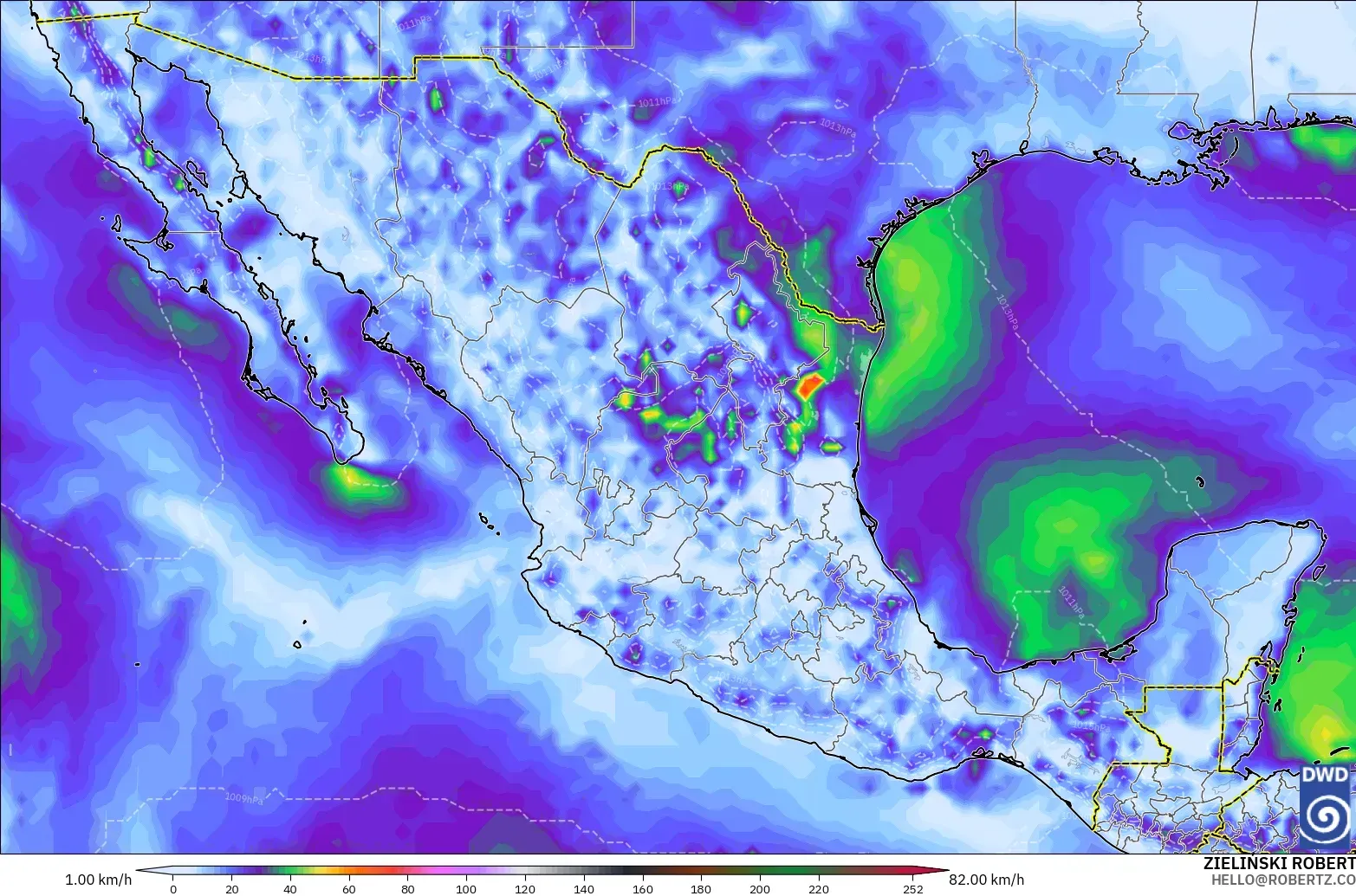 ICON modelo - México, Rajadas de vento