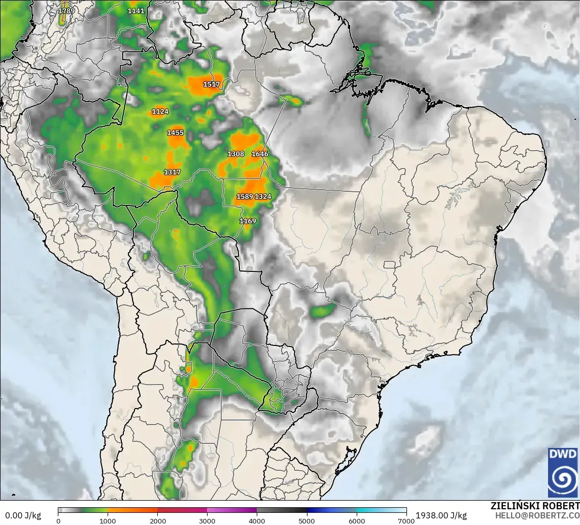 ICON modelo - Brasil, CAPE