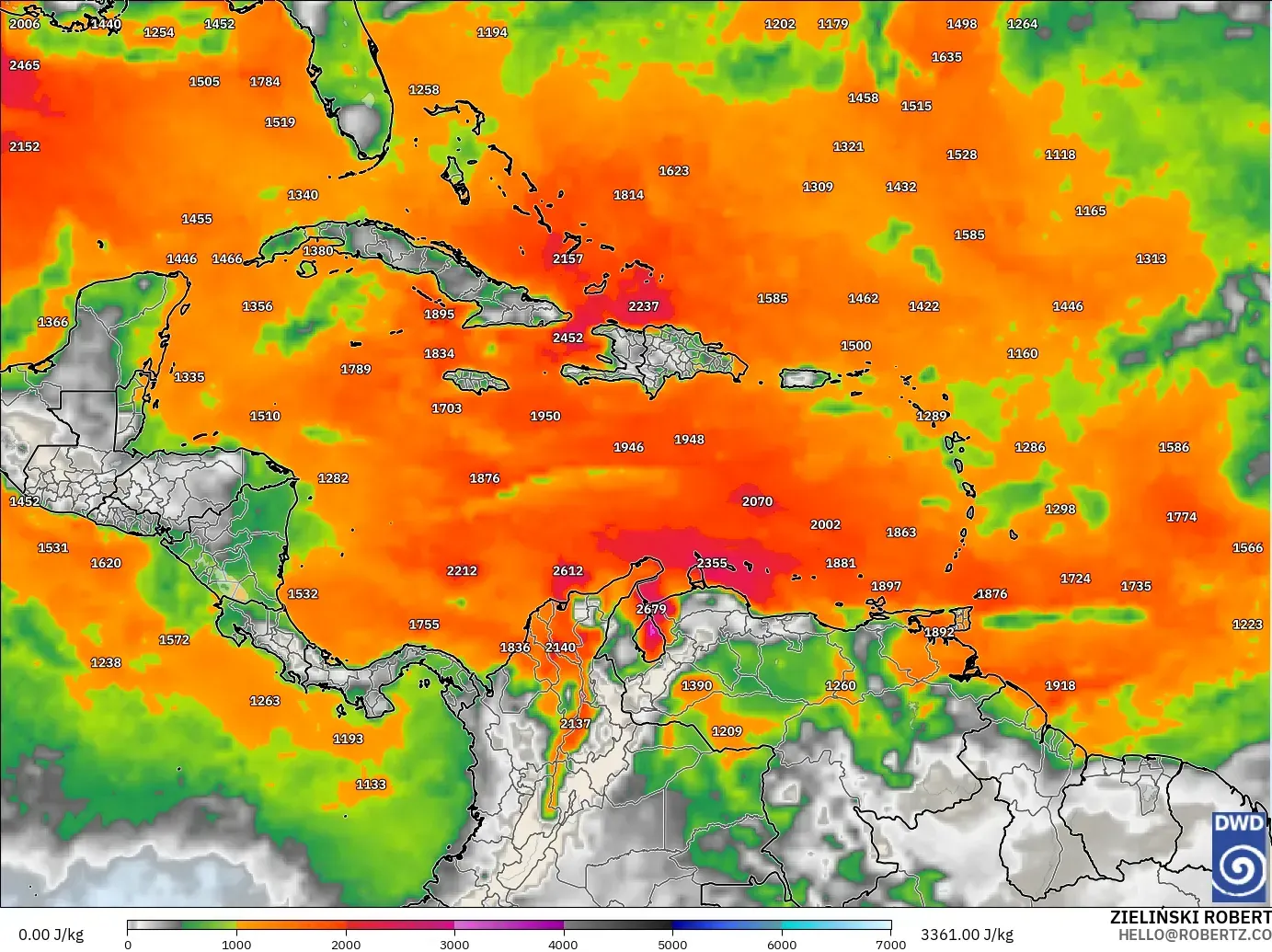 ICON modelo - Caribe, CAPE