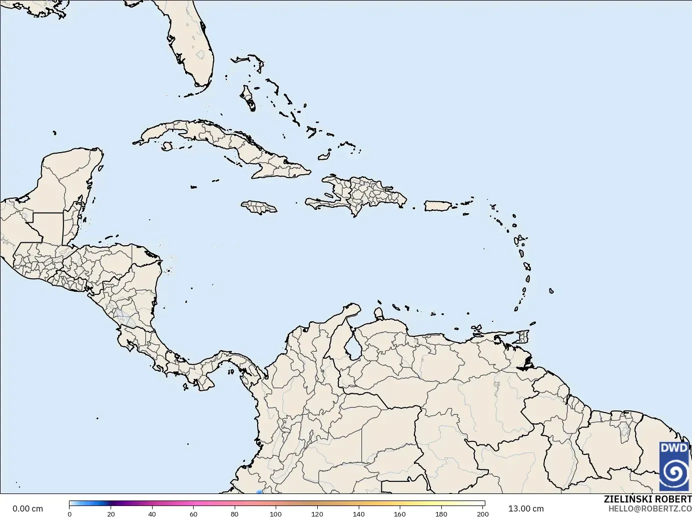 ICON modelo - Caribe, Profundidade da neve