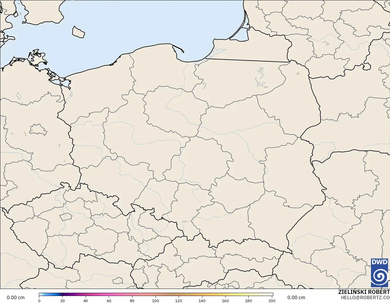 ICON modelo - Polônia, Profundidade da neve