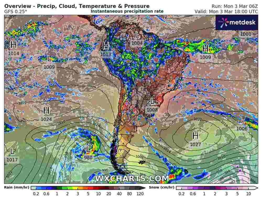 Mapa de Chuva Hoje - Brasil (02/03/2025)