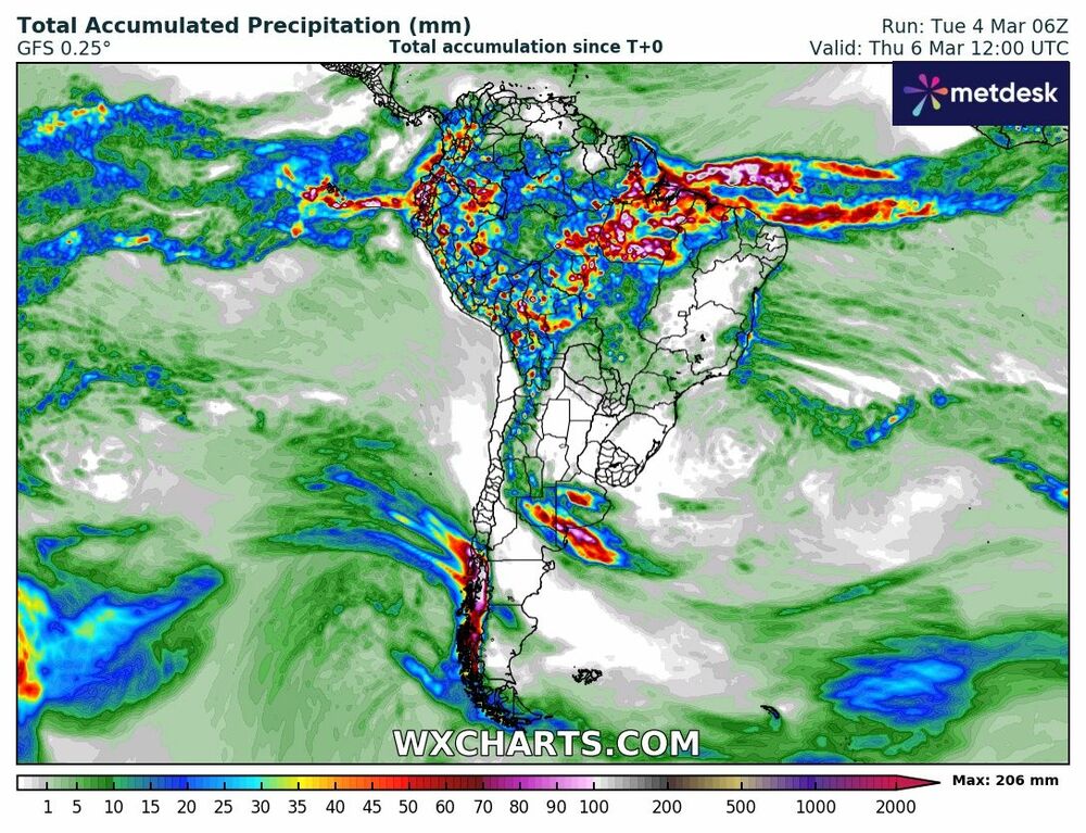 Previsão de Precipitação para o Brasil – 5 de Março de 2025
