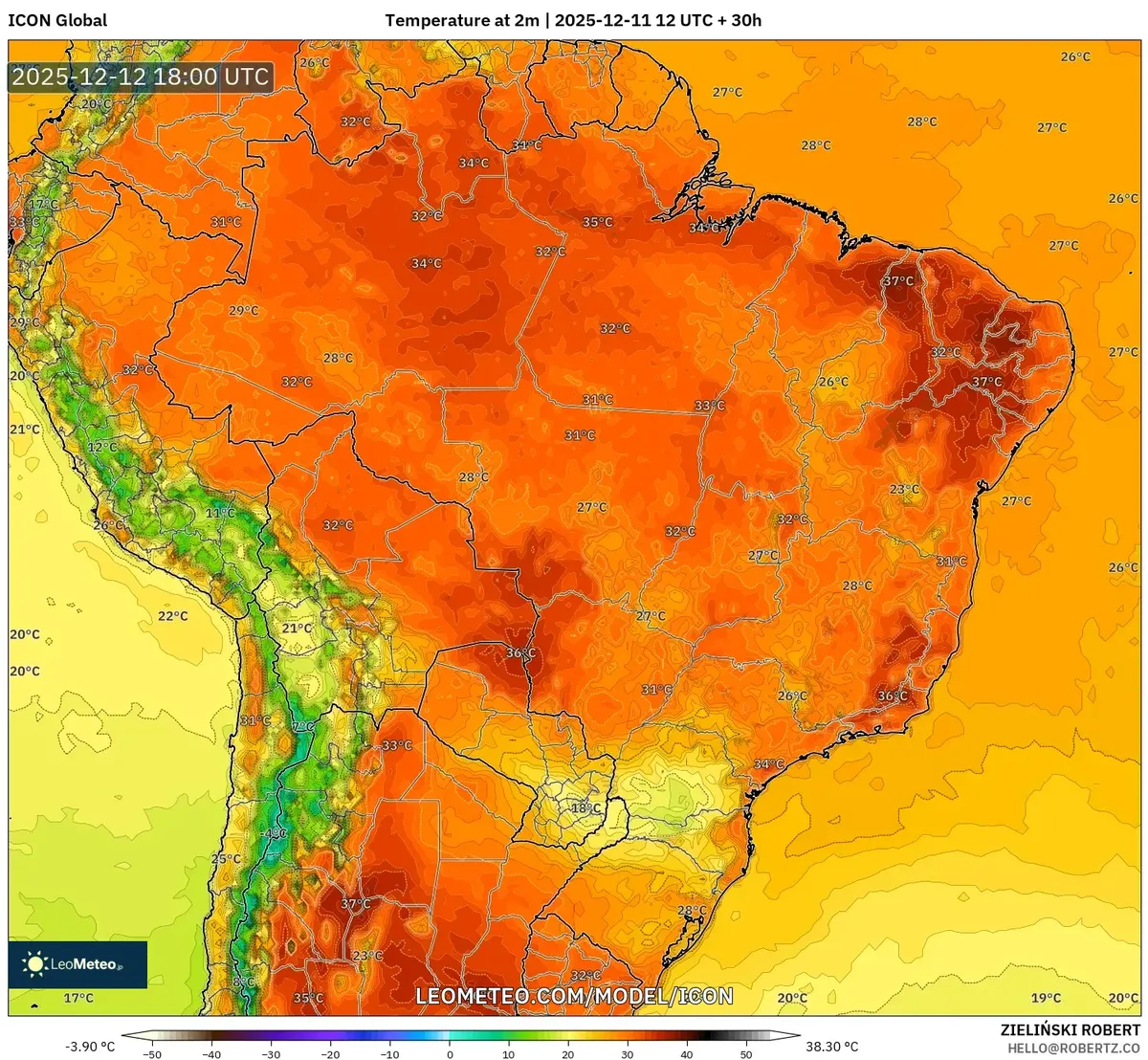 2025-12-11 Brazil Friday High Temperature Forecast – 32°C São Paulo Heat, Sunny Skies & Scattered Storms