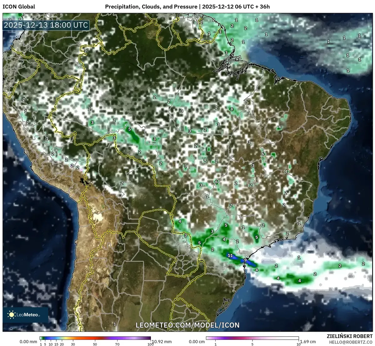 Heavy Rain & Strong Winds Forecast Brazil – 2025‑12‑12 Weather Outlook 🌧️💨
