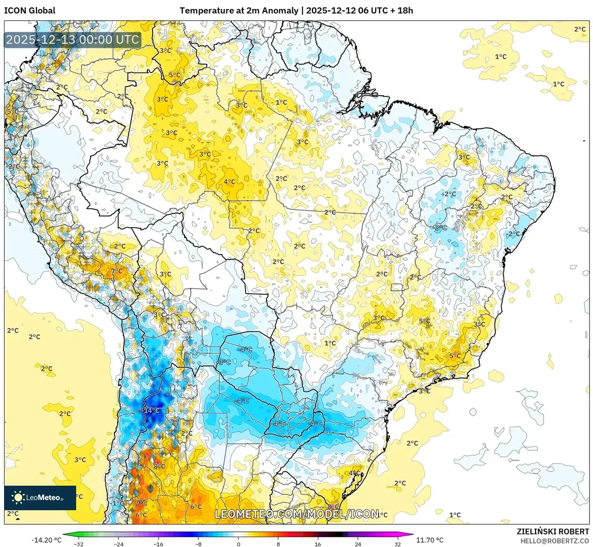 2025-12-12 Brazil Temperature Anomaly Forecast – Heavy