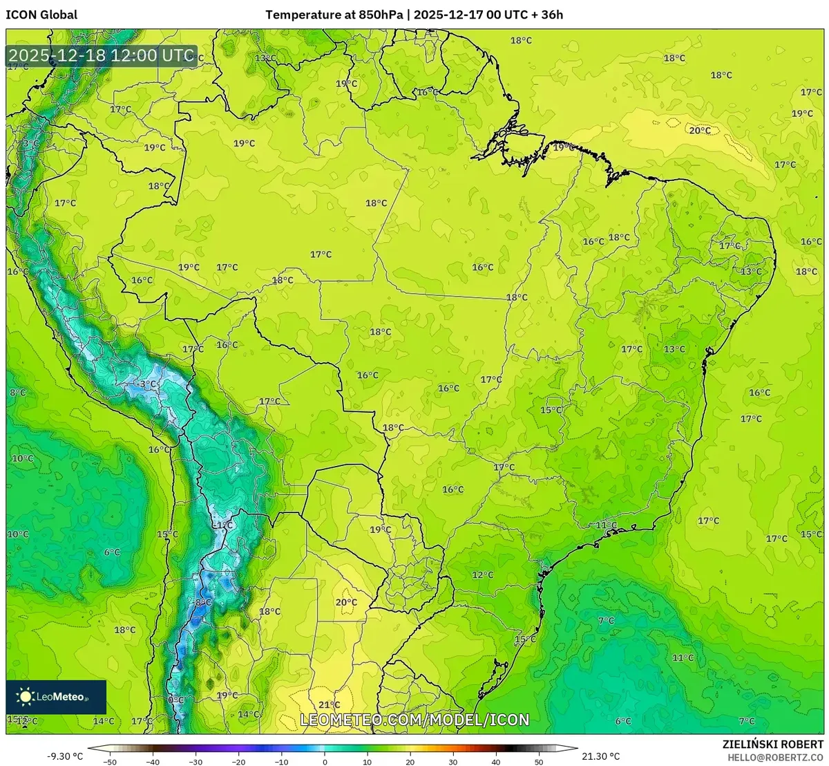 2025-12-17 Brasil Anomalias de Ar Quente Previsão – Mapa de Altas Temperaturas e Umidade