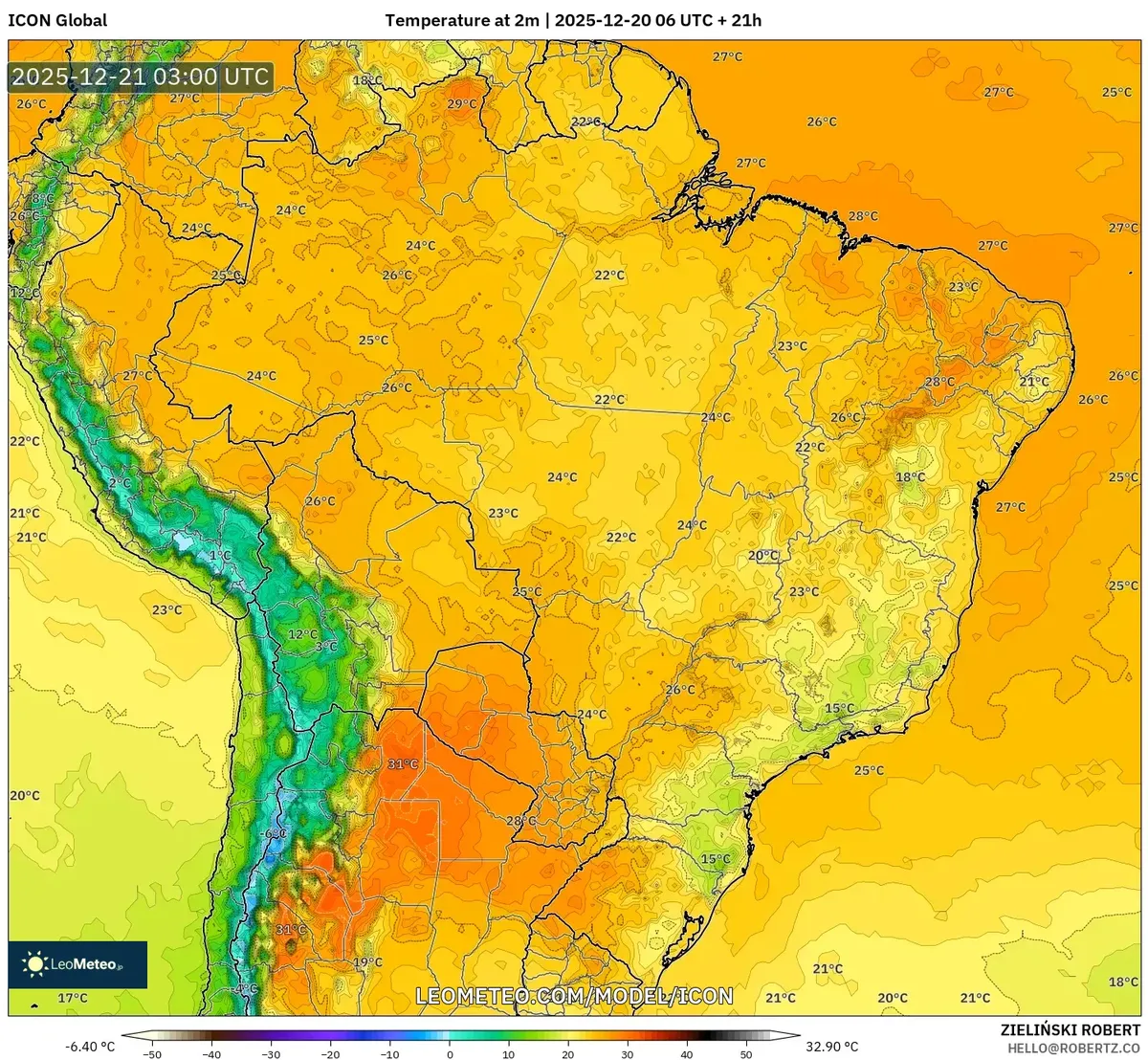 Low temperature Brazil - 2025 12 21