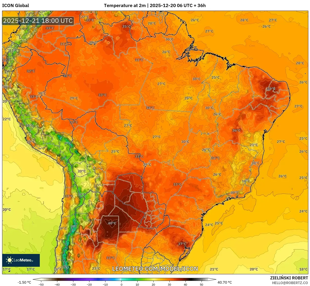 High temperature Brazil - 2025 12 21