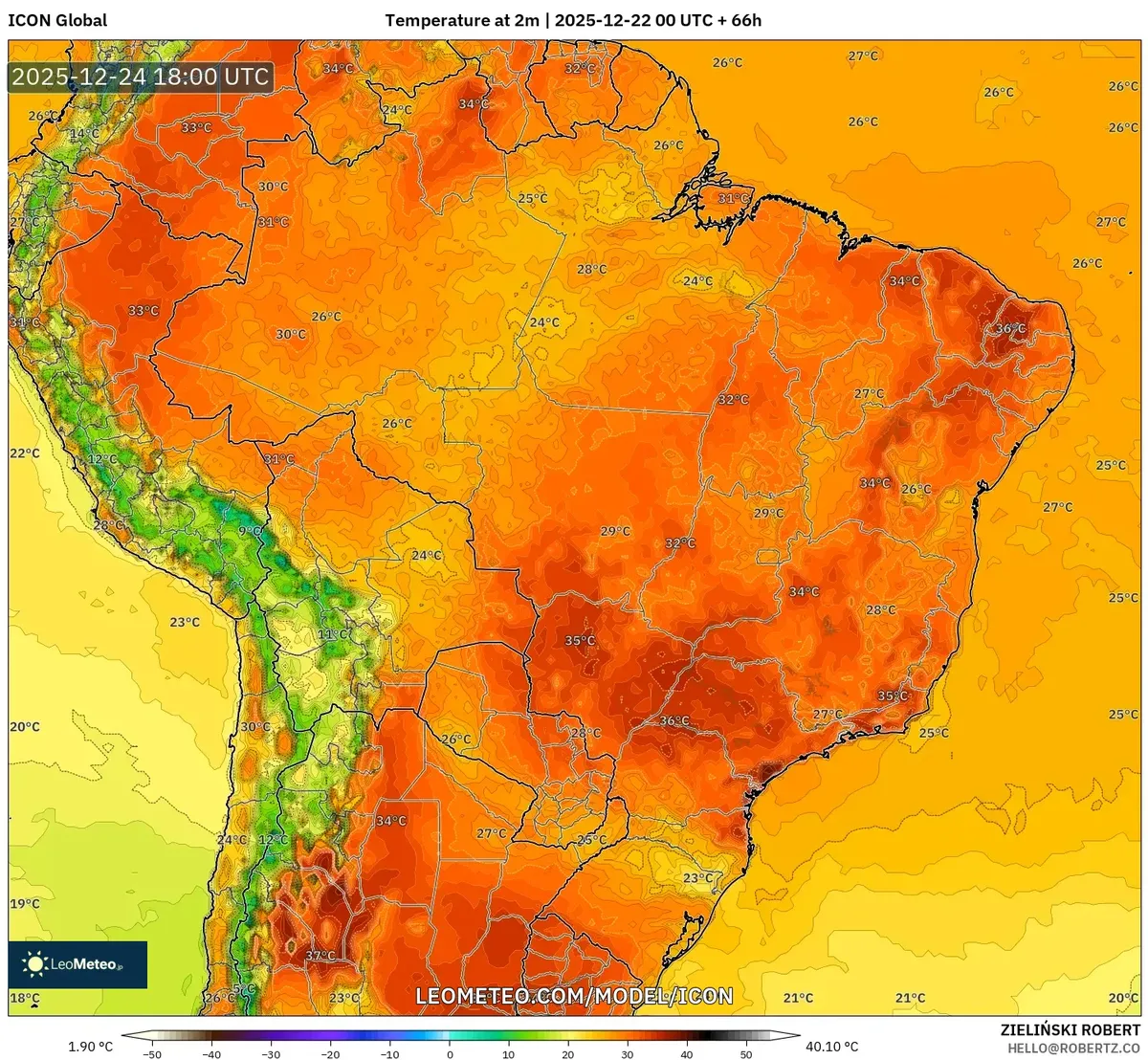 24 de dezembro de 2025 temperaturas no Brasil na véspera de Natal