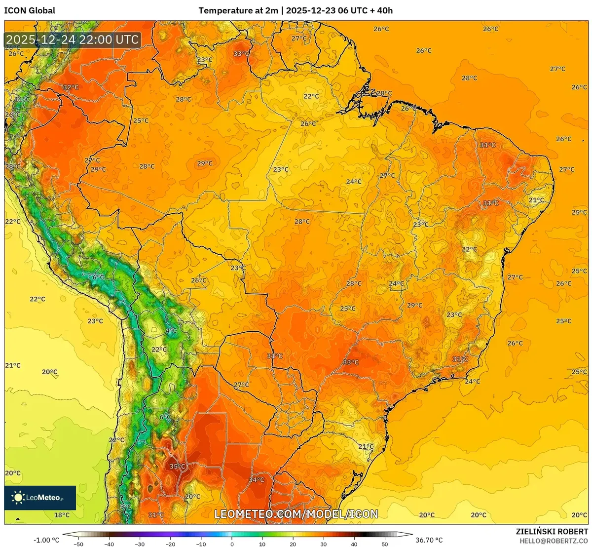 Previsão de Onda de Calor na Véspera de Natal do Brasil 2025-12-23 – Temperaturas Quentes e Previsão de Chuva