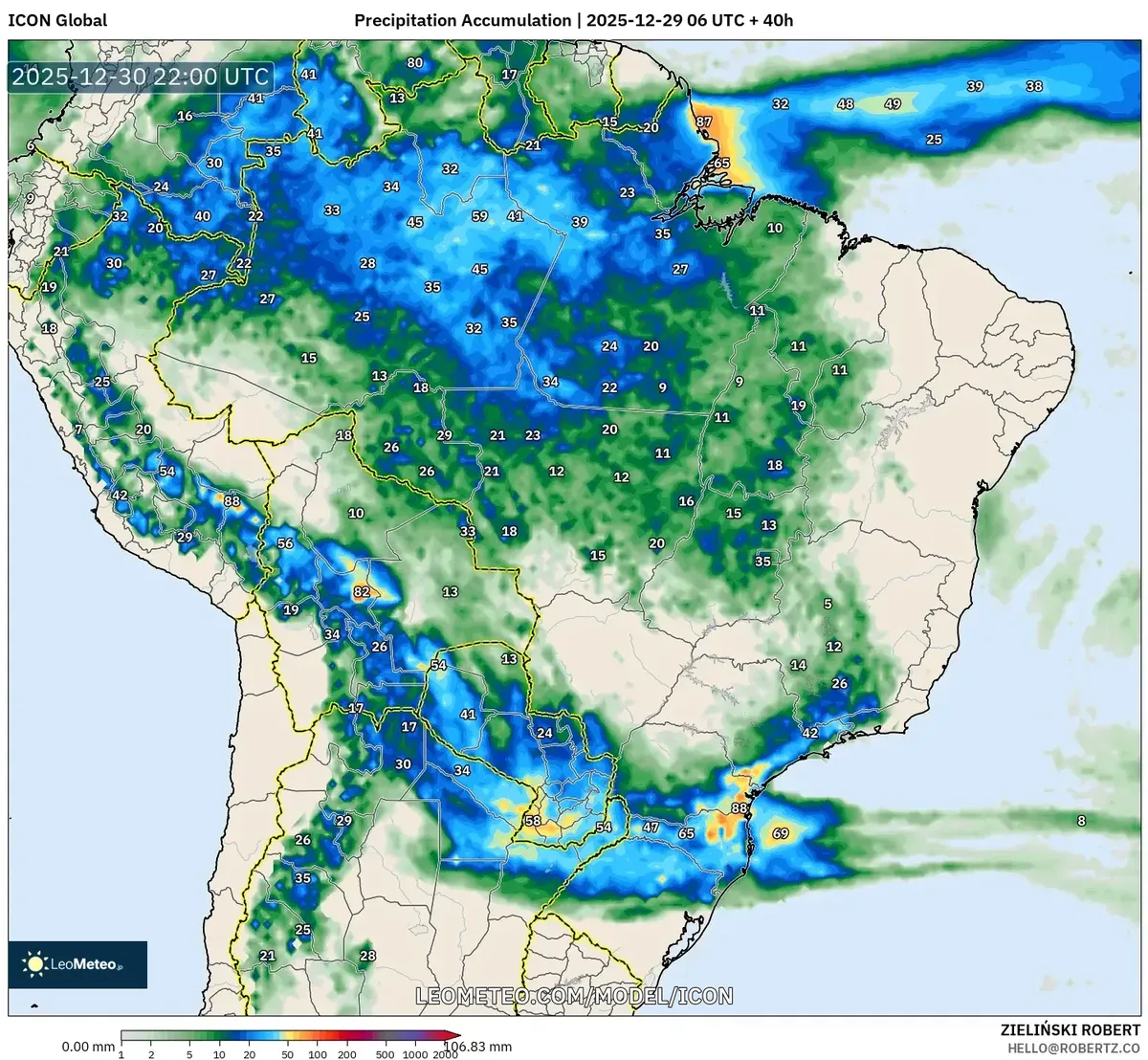 Precipitação Máxima Acumulada no Norte do Brasil em 30 de Dezembro de 2025
