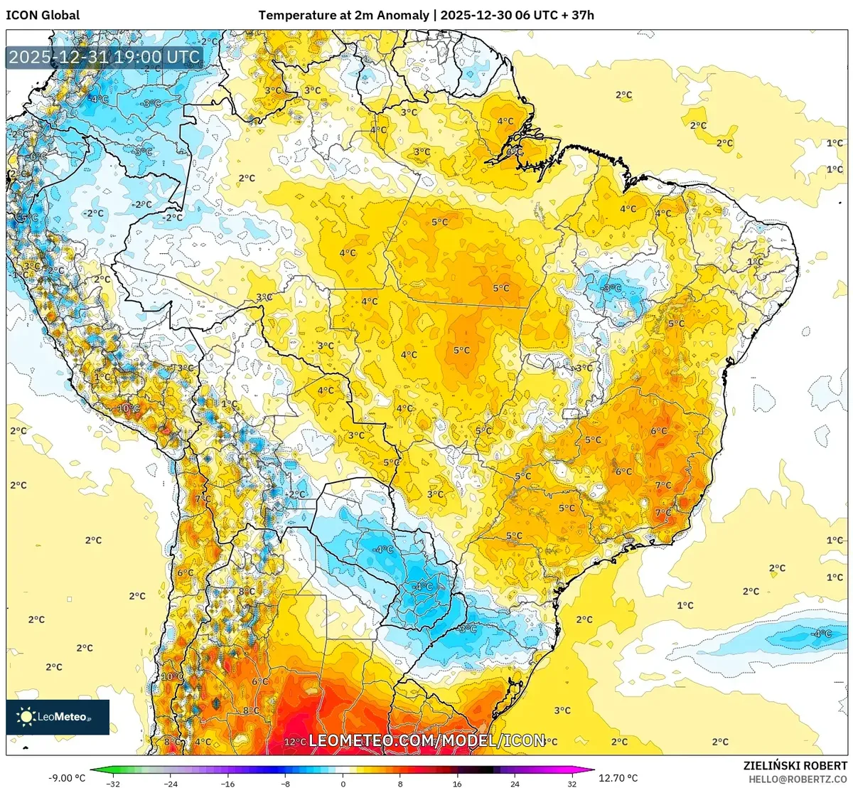 Anomalias de Temperatura Esquentam o Brasil em 31 de Dezembro de 2025