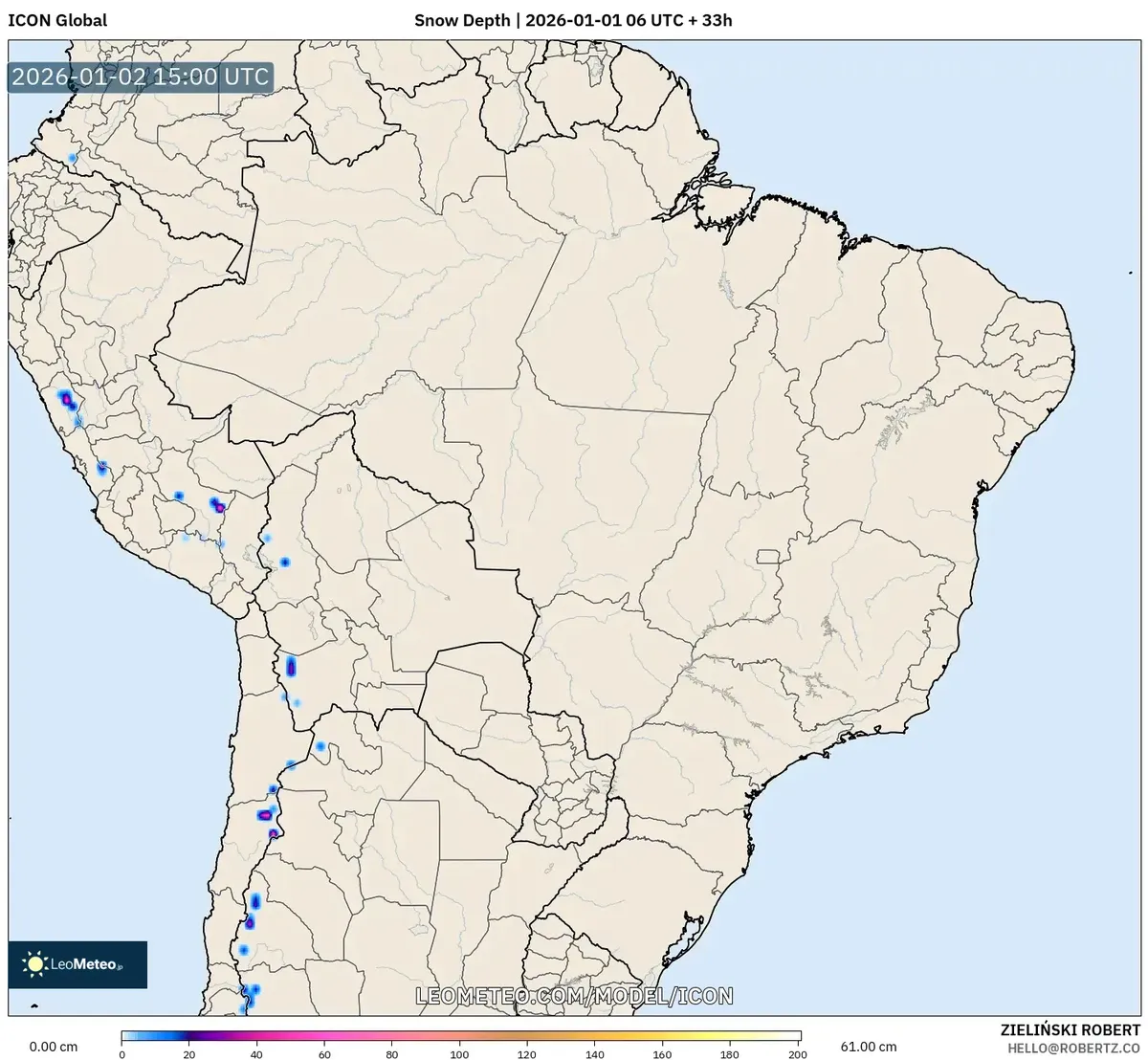 Configuração de Baixa Pressão sobre o Sul do Brasil em 2 de janeiro de 2026