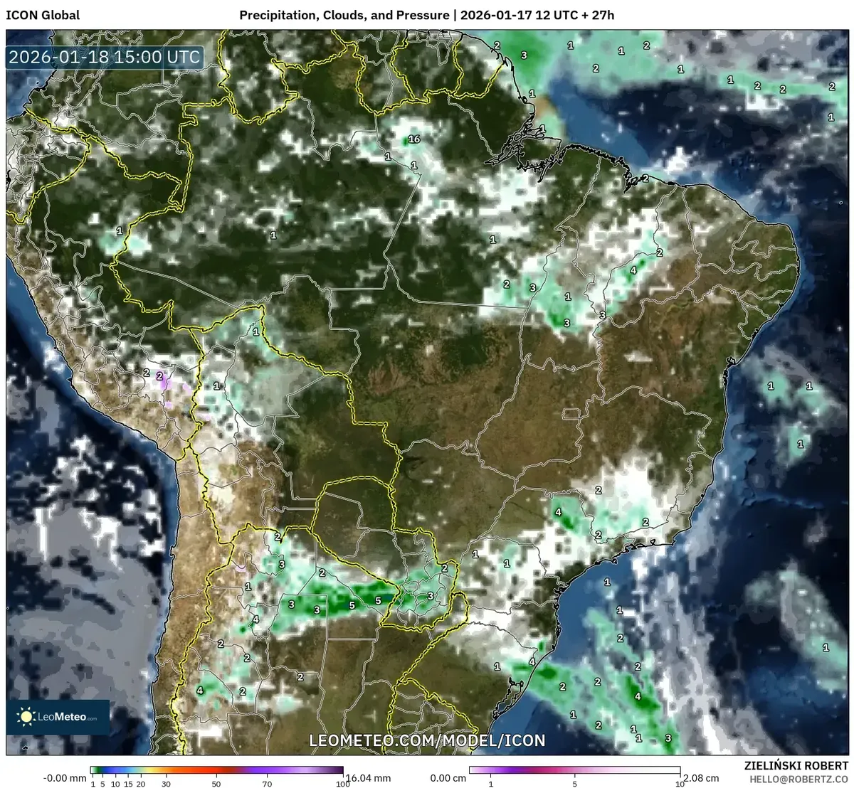 Atividade de Chuva Intensa no Sudeste em 18 de Janeiro de 2026