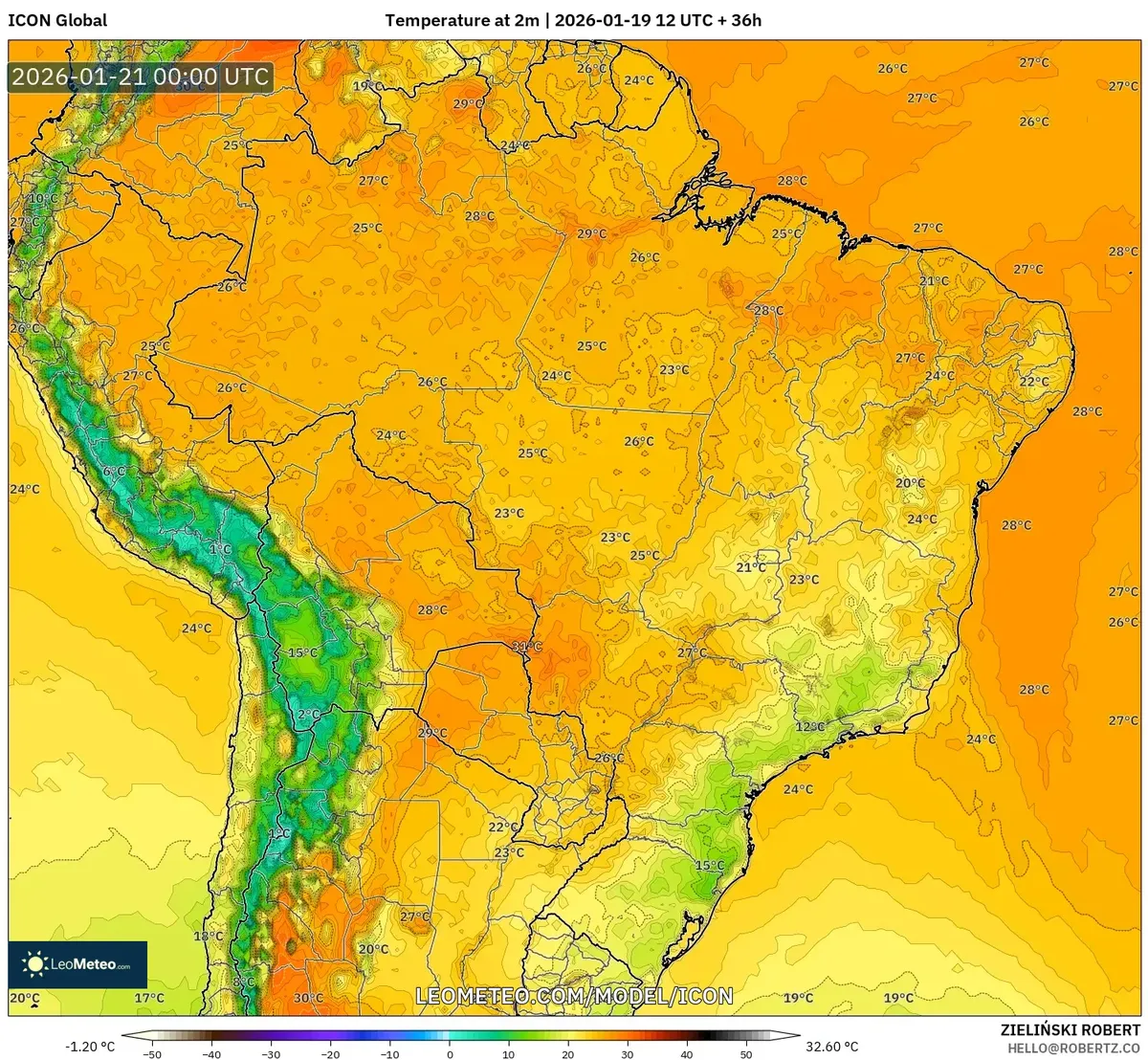 Pico de Calor Diurno em Manaus em 20 de janeiro de 2026