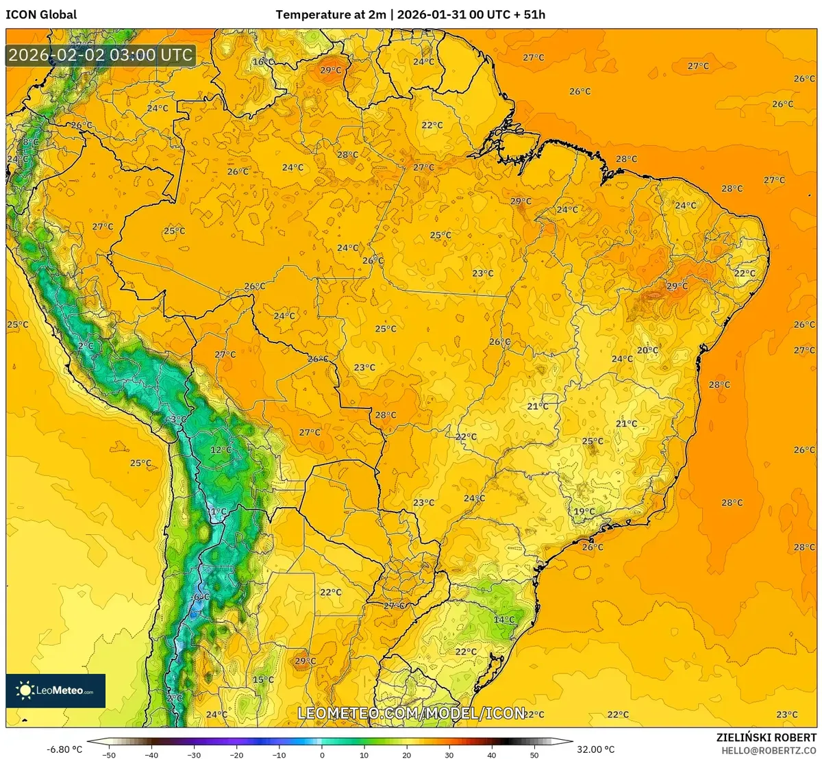 Temperatura na Manhã de 2 de fevereiro de 2026