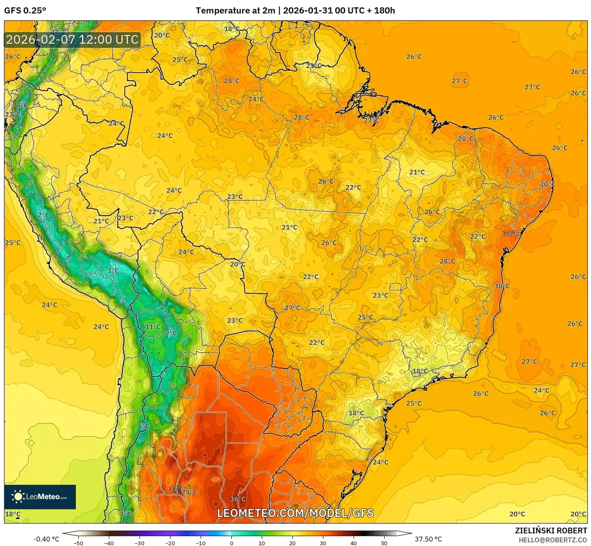 Temperatura Elevada em Manaus em 7 de fevereiro de 2026