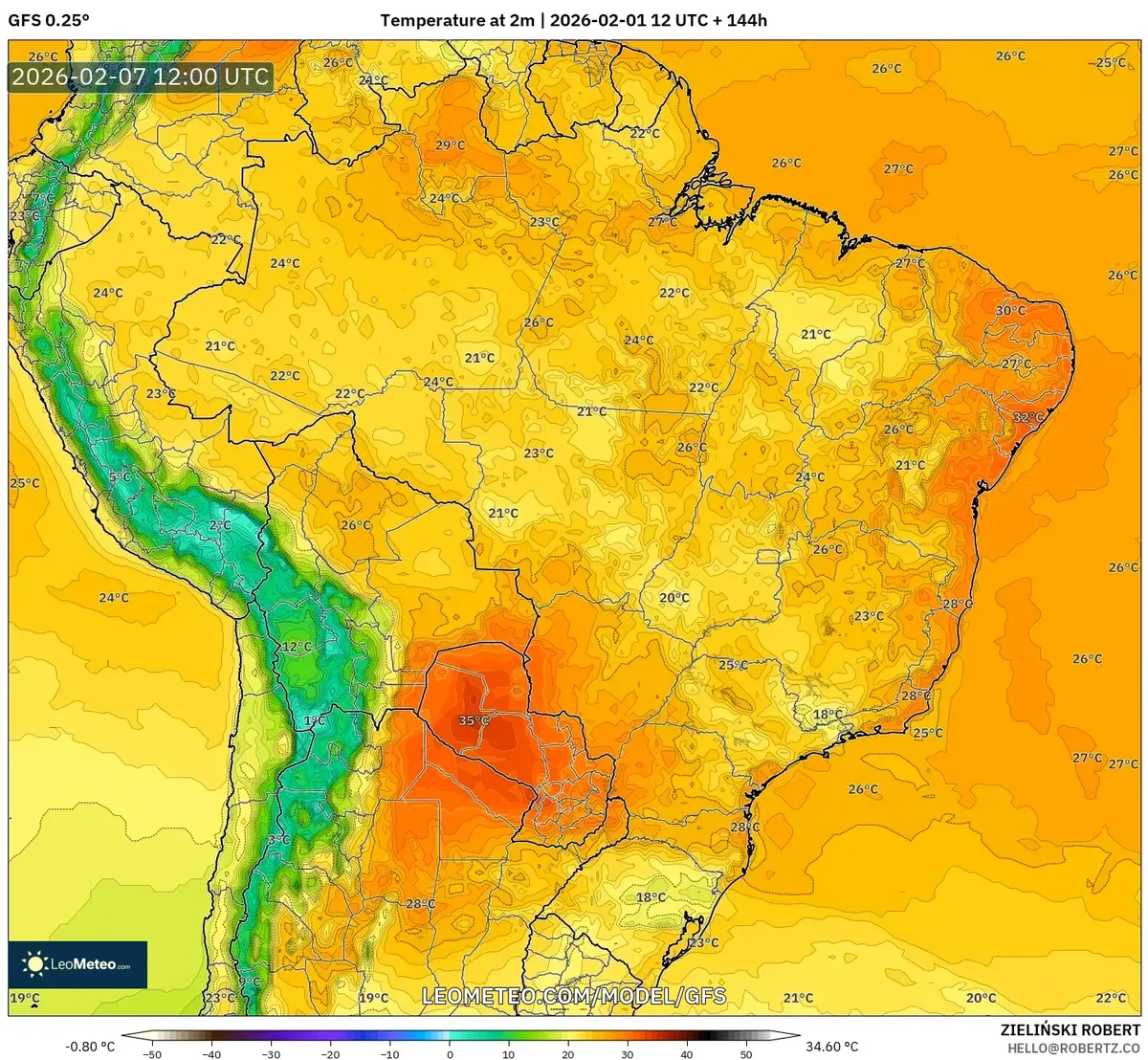 Elevação das temperaturas matinais no Brasil – 7 de fevereiro de 2026