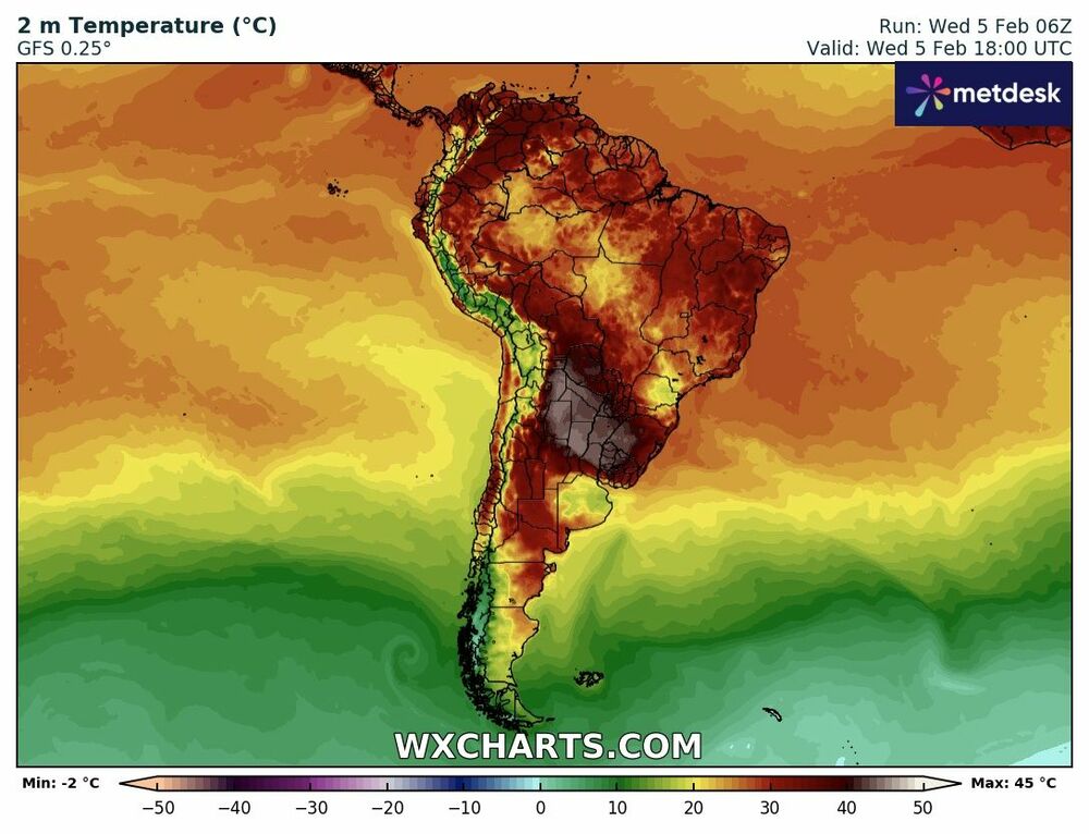 Previsão do Tempo para o Brasil em 5 de Fevereiro