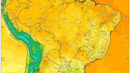 12 de janeiro de 2026 – Dia quente e seco: máximas subindo para a casa dos 30 °C com pancadas isoladas na Amazônia – Sol domina!