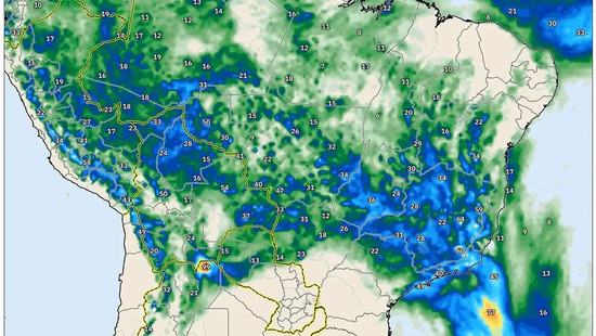 20 de janeiro de 2026 – Dia Dinâmico e Chuvoso: Chuva Generalizada com Calor no Norte – Forte Contraste de Tempo!