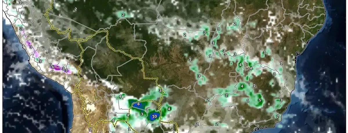 2 de fevereiro de 2026: Pancadas tropicais encharcam o Centro do Brasil enquanto Rio e Manaus enfrentam onda de calor de 31°C