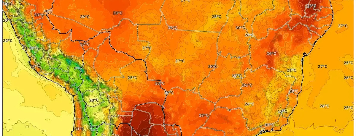 Calor Recorde Atinge o Brasil no Domingo, 21 de Dezembro de 2025