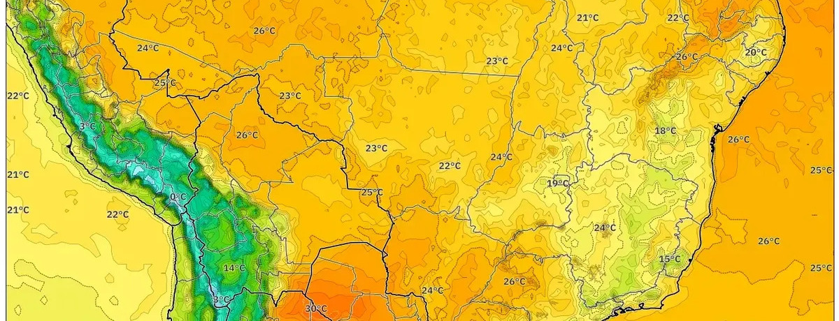 Onda de Calor Escaldante de 37°C Atinge o Brasil em 22 de dezembro de 2025