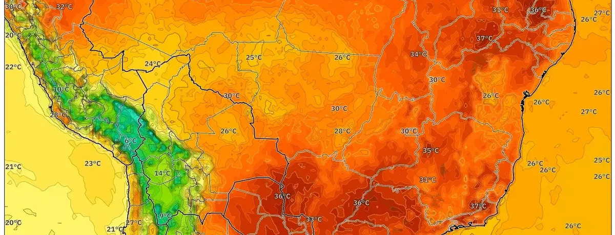 26 de dezembro de 2025 – Temperaturas Escaldantes no Brasil – Onda de Calor Atinge Pico de 36 °C
