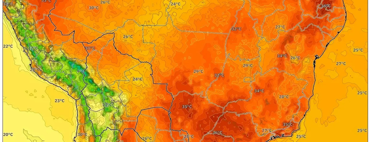 Temperaturas na véspera de Natal chegam a 36 °C – 23 a 26 de dezembro de 2025
