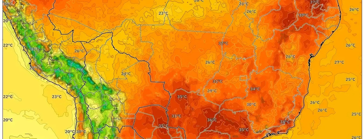 Previsão para o Primeiro Dia de Natal Revela Calor Escaldante e Totais de Chuva Surpreendentes. Onda de Calor Atinge o Brasil em 25 de Dezembro de 2025